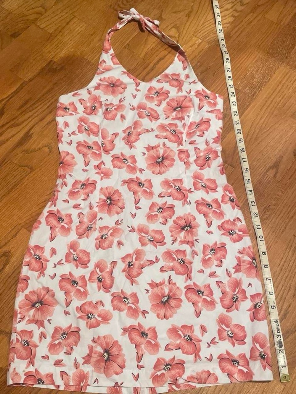 Merona Coral Floral Halter Mini Dress